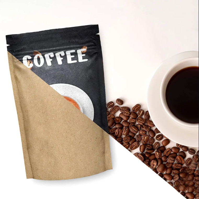 Chất chống mùi ẩm Chips Cookie Snack Food Bag Kraft Paper Stand Up Zip Lock Pouch Cho túi đóng gói cà phê