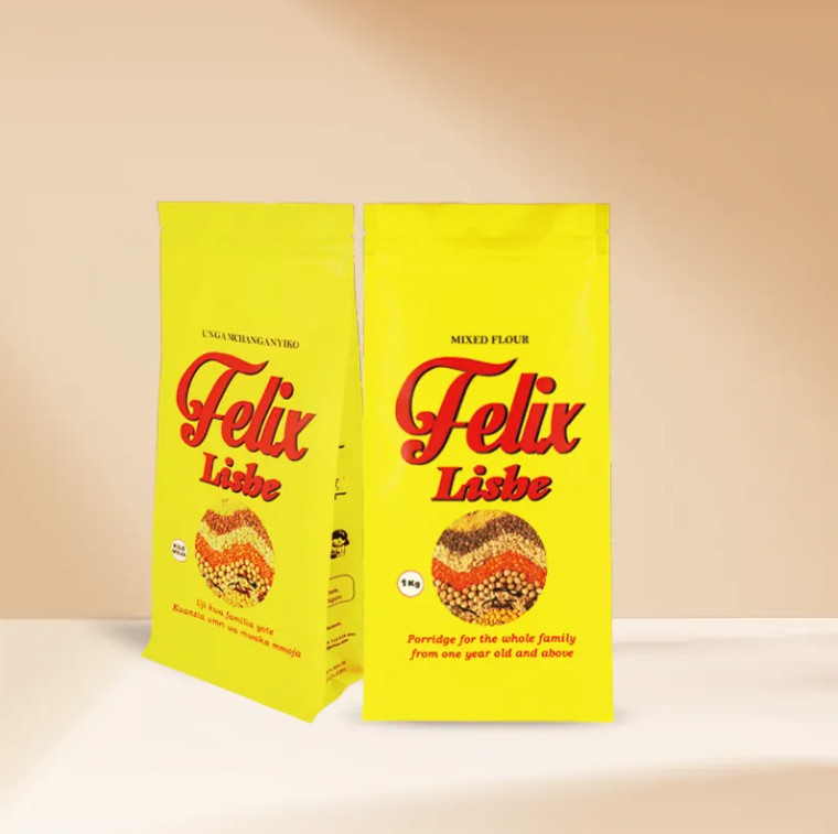 Custom Zipper Powder Flat Bottom Pouch Food Nuts Storage Pouches Clear Zip Lock Self Sealing Packaging Bag Side Gusset Pouch (Bài đóng khóa khóa tự niêm phong)