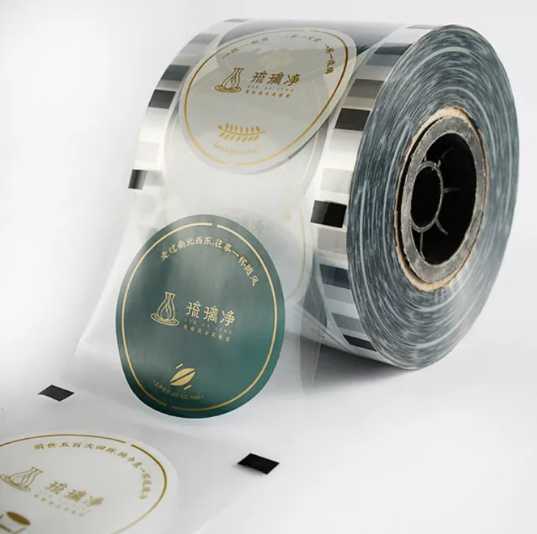 Custom dùng một lần bong bóng chai Cup niêm phong phim chất lượng cao Custom niêm phong phim cho sữa tách trà