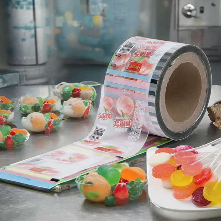 in tùy chỉnh túi xách đóng gói cuộn phim chất lượng thực phẩm Pe Bopp kẹo kẹo kẹo sô cô la thực phẩm tự động đóng gói cuộn phim