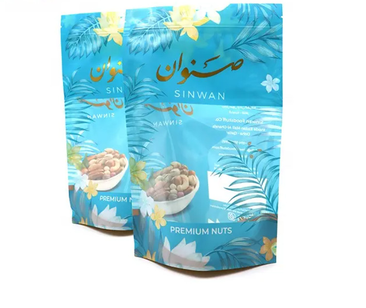 Túi nhựa tùy chỉnh Túi đóng gói thực phẩm Túi nhựa nhôm Mylar Zipper Ziplock Bag Stand Up Pouch Doypack For Nuts Snack