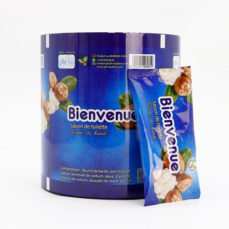 Hot Sale Custom Printed Laminated Food Grade Plastic Roll Film Flexible Packaging For Soap Wrapping